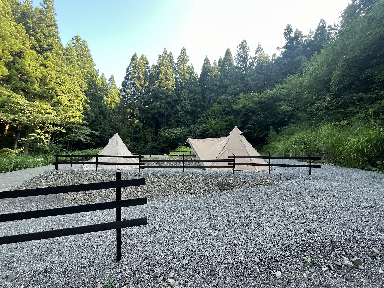 かくれやま しろとり Camp site