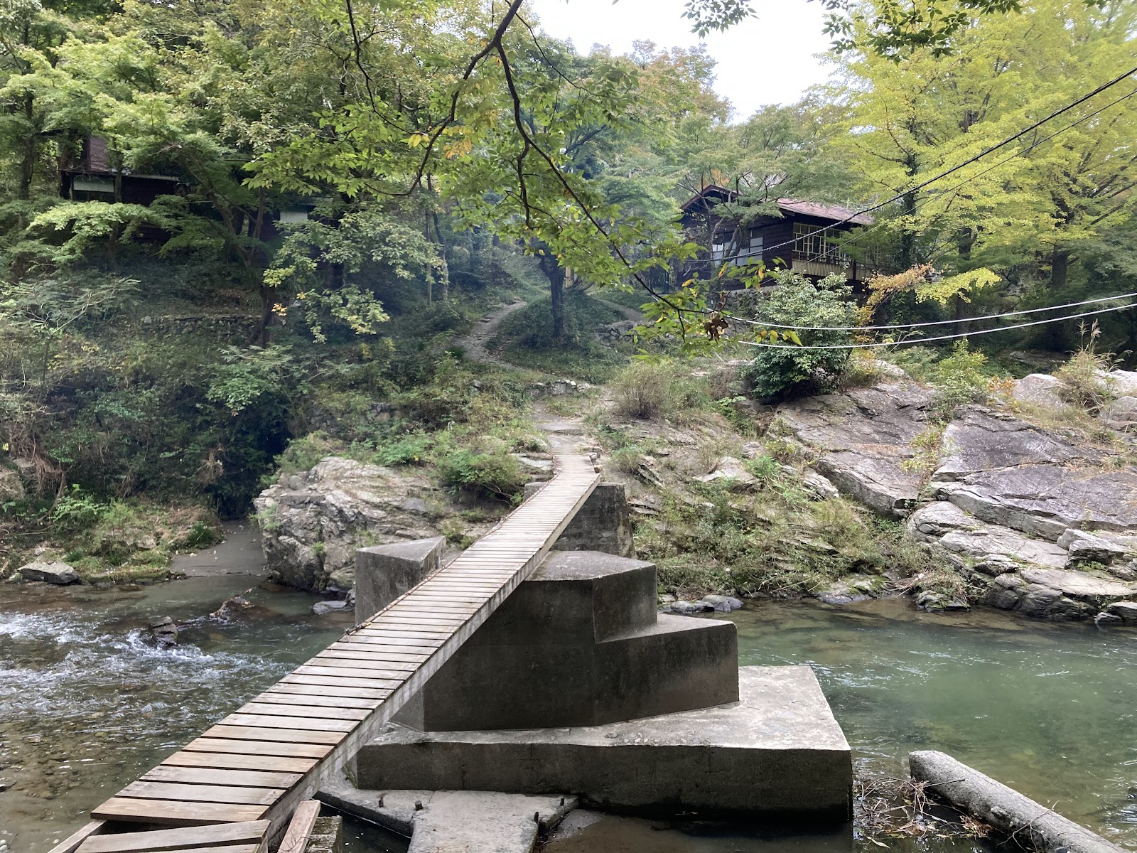 嵐山渓谷 規川 月川壮キャンプ場付近